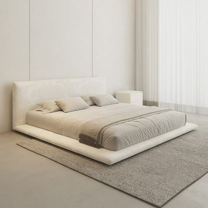ABC HOME Bed: Linen Wood Beige