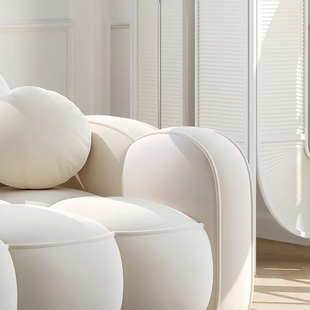 ABC Home Light Luxury Fabric Cloud Shaped Sofa set for Livingroom