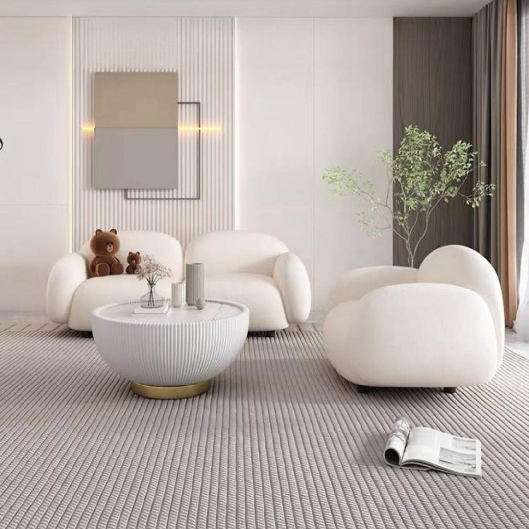 ABC Home Fleece Fabric Overstuffed Multifunction Sofa Chair set for Livingroom Office