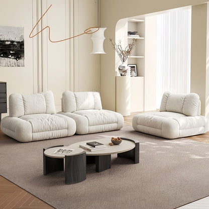 ABC HOME Sofa: Wood White Cloud