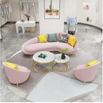 Load image into Gallery viewer, AAH Home Dutch Velvet Fabric Arc-shaped Sofa set for Livingroom Office AAH HOME
