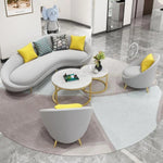 Load image into Gallery viewer, AAH Home Dutch Velvet Fabric Arc-shaped Sofa set for Livingroom Office AAH HOME
