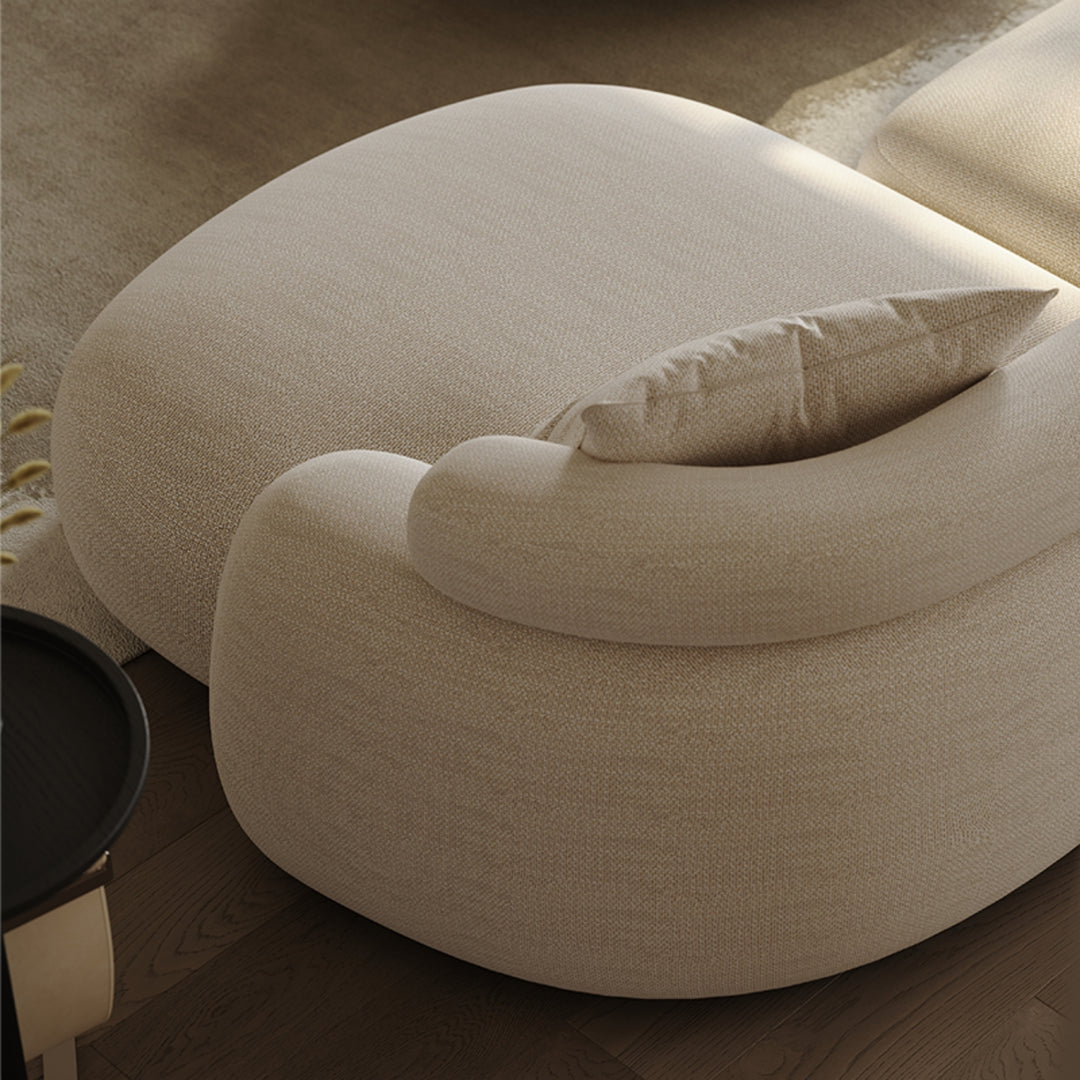 ABC Home Light Luxury Fabric Cloud Shaped Sofa set for Livingroom