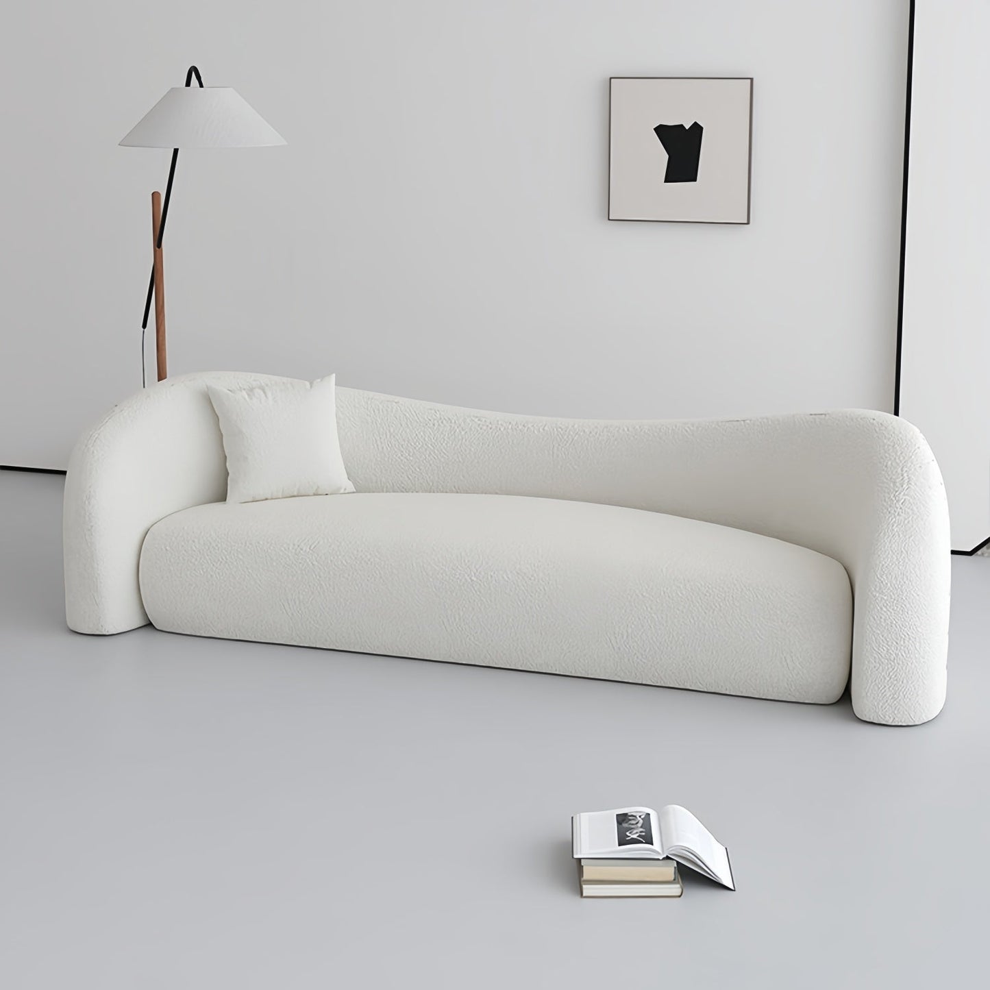 ABC HOME Sofa: Wood White Cloud