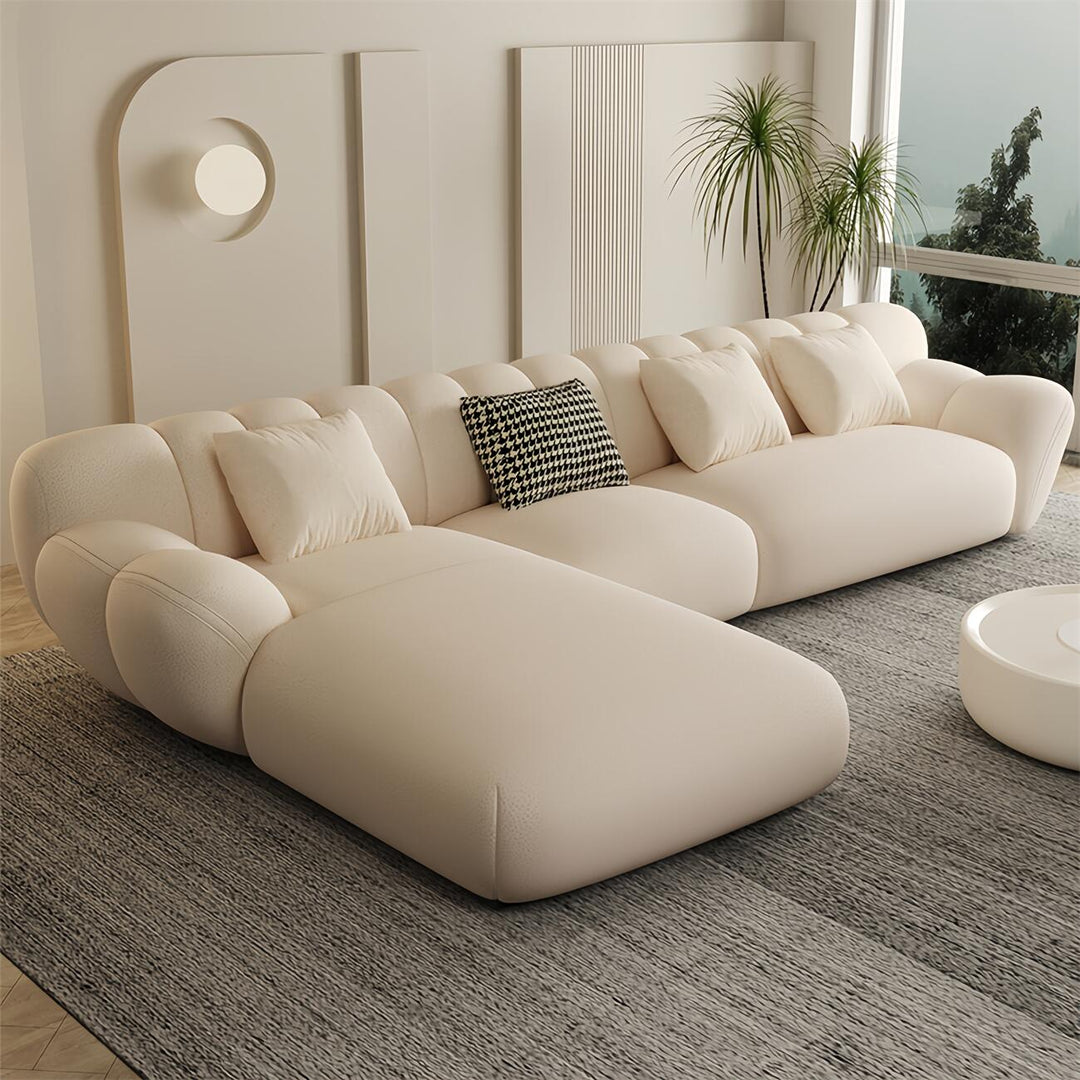 ABC Home Fleece Fabric Overstuffed Multifunction Sofa set for Livingroom Office
