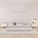 Load image into Gallery viewer, ABC Home Light Luxury Fleece Fabric Wrap Bed Frame for Bedroom Without Mattress
