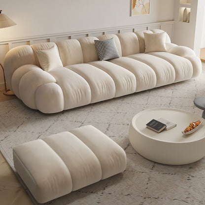 ABC HOME Wood Beige Cloud Sofa | Contemporary Style