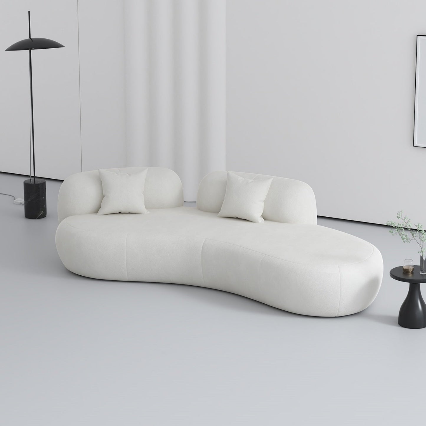 ABC HOME Wood White Cloud Sofa Collection