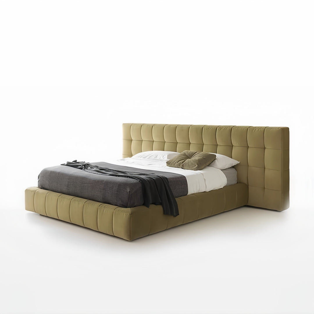 ABC Home Bed Frame Modern Velvet King Queen Size for bedroom Without Mattress