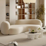 Load image into Gallery viewer, AAH Home Fleece Fabric Overstuffed Multifunction Arc-shaped Sofa set for Livingroom Office AAH HOME

