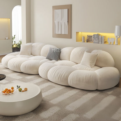 ABC HOME Wood Beige Cloud Sofa | Contemporary Style