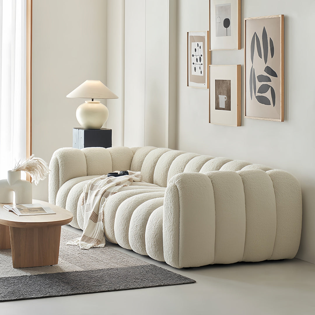 ABC Home Fleece Fabric Overstuffed Multifunction Pumpkin shaped Sofa Chair set for Livingroom Office