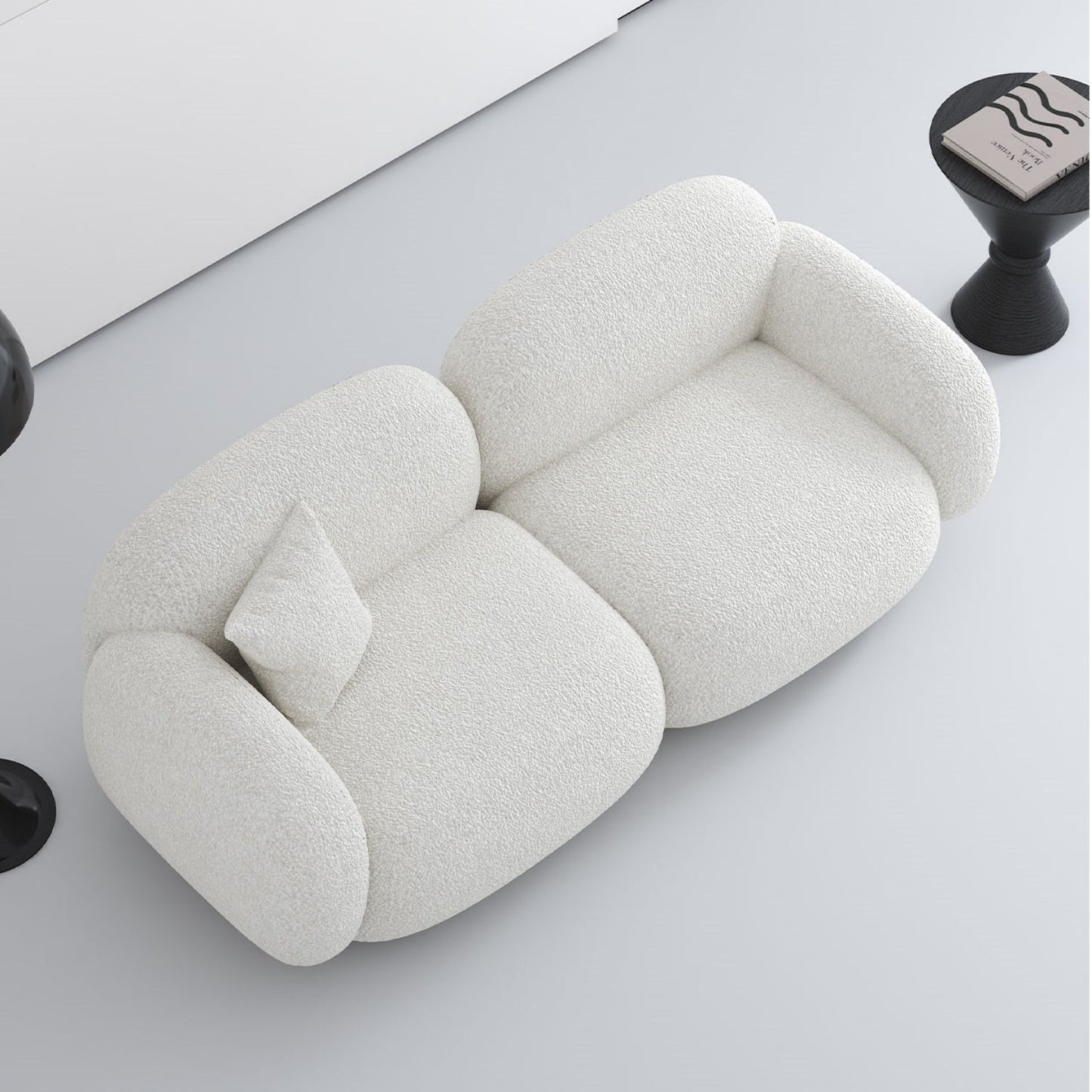 ABC HOME Sofa with Wood & White