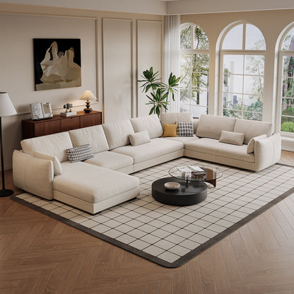 ABC HOME Sofa with Wood & White