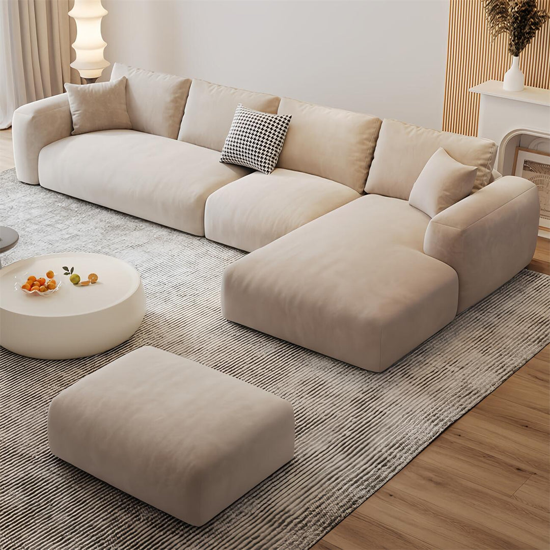 ABC Home Fleece Fabric Overstuffed Multifunction Sofa set for Livingroom Office