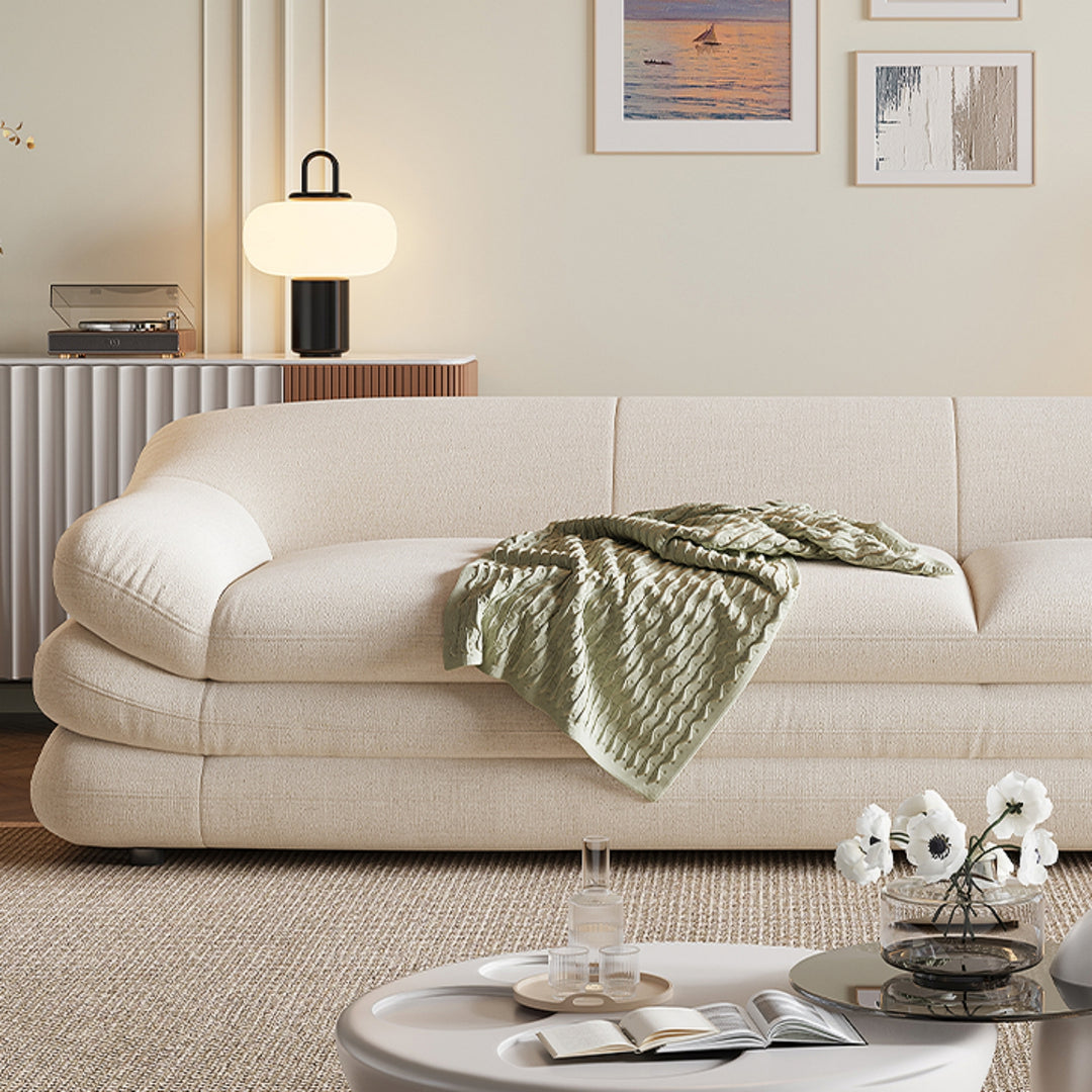 ABC Home Light Luxury Fabric Cloud Shaped Sofa set for Livingroom