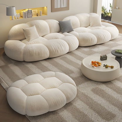 ABC HOME Wood Beige Cloud Sofa | Contemporary Style
