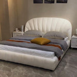 Load image into Gallery viewer, ABC Home Light Luxury Fleece Fabric Wrap Bed Frame for Bedroom Without Mattress
