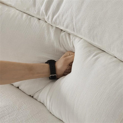 ABC Home Light Luxury Linen Cotton  Fabric Cloud Shaped Sofa set for Livingroom