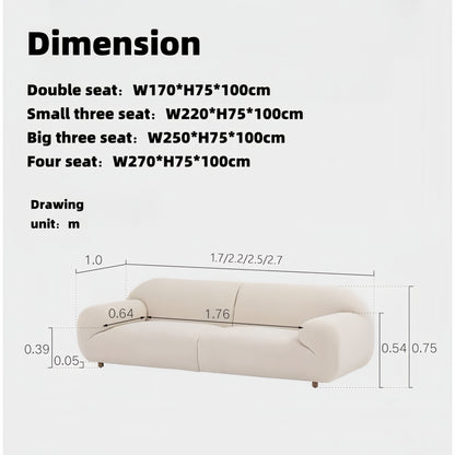 ABC Home Fleece Fabric Overstuffed Multifunction Cloud shaped Sofa Chair set for Livingroom Office
