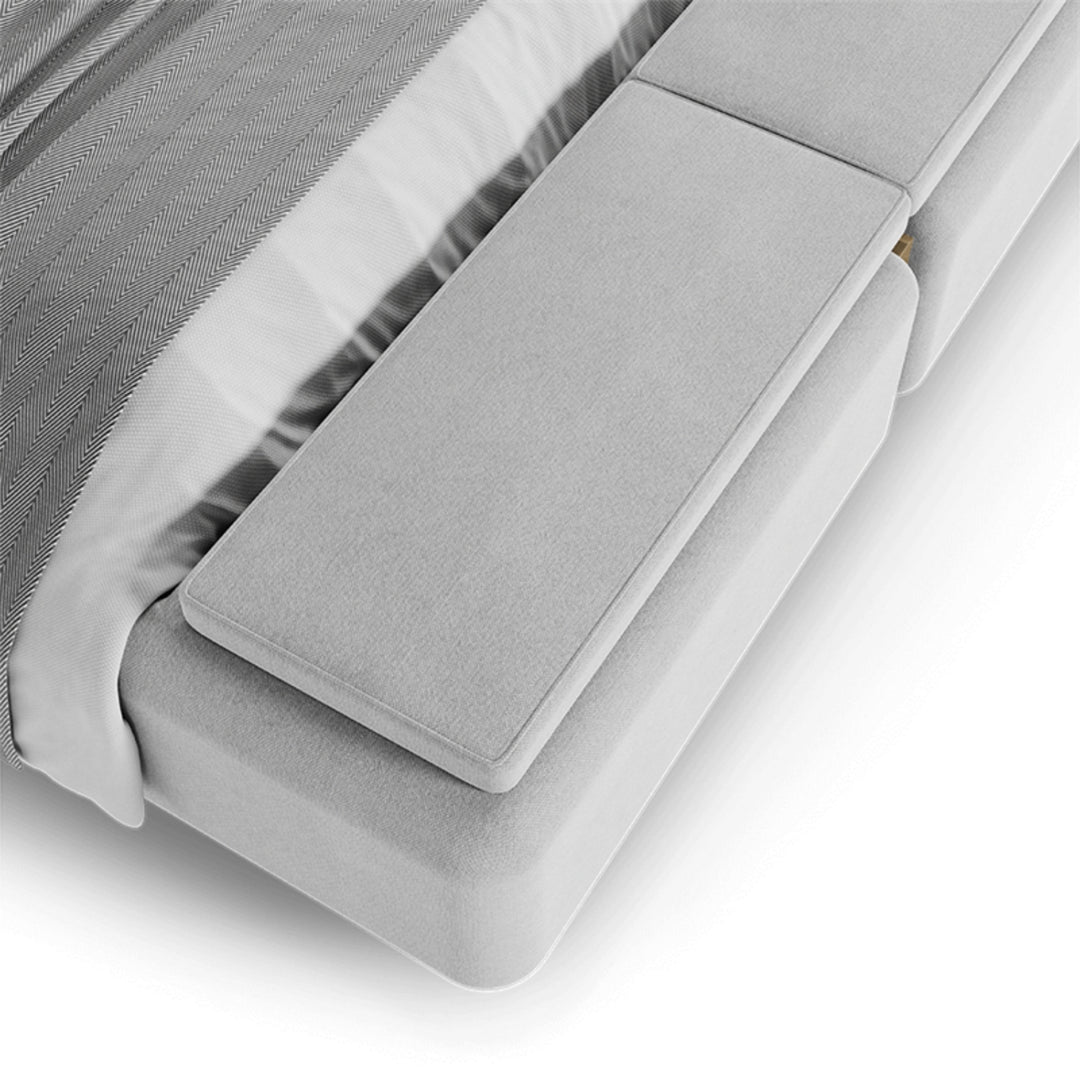 ABC Home Bed Frame Modern Velvet King Queen Size for bedroom Without Mattress