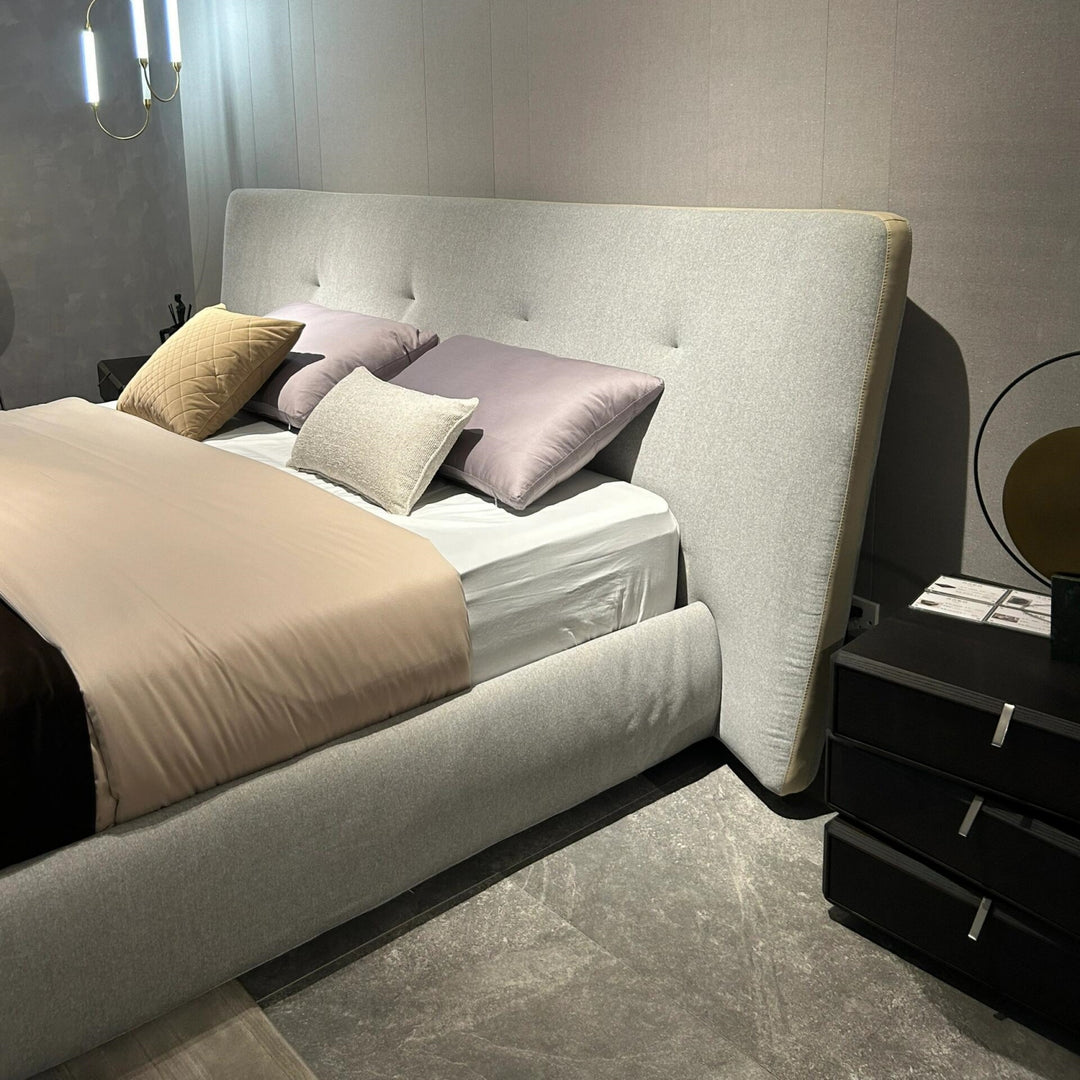 ABC Home Bed Frame Modern Velvet King Queen Size for bedroom Without Mattress