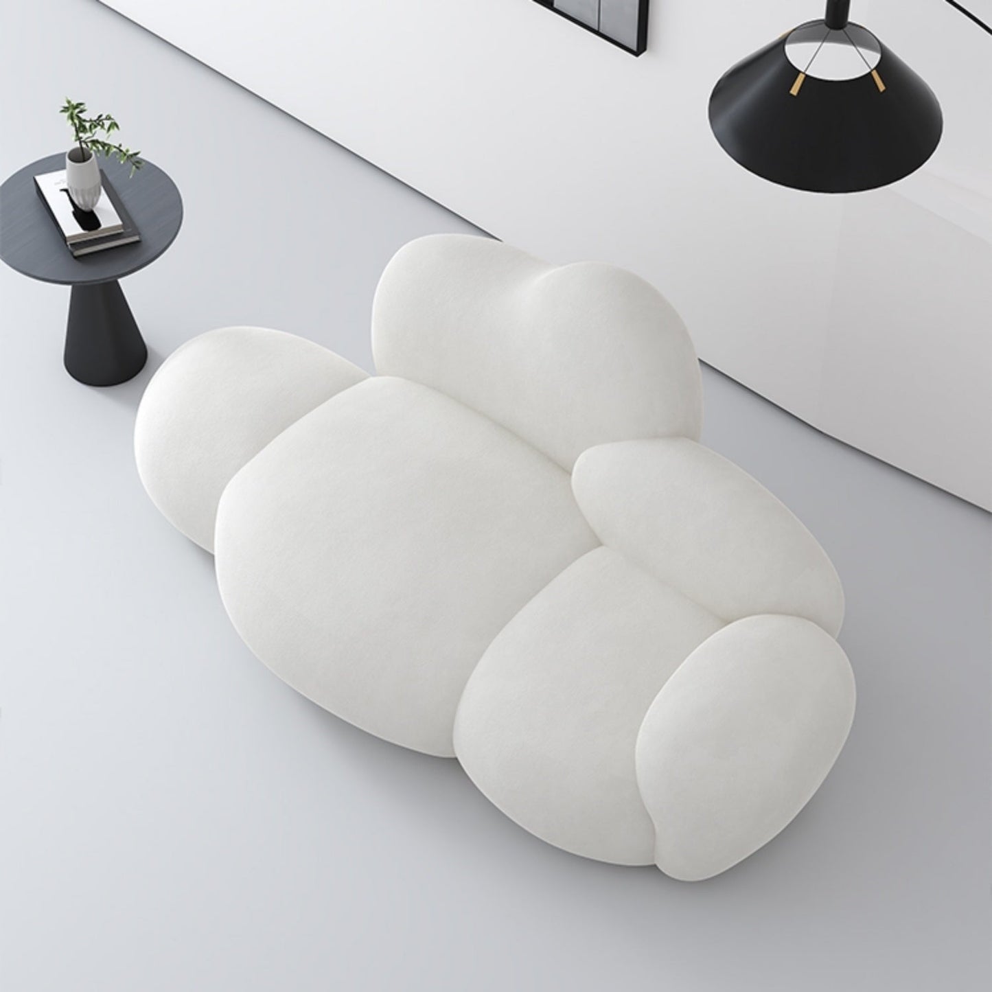 ABC HOME Sofa: Wood White Cloud