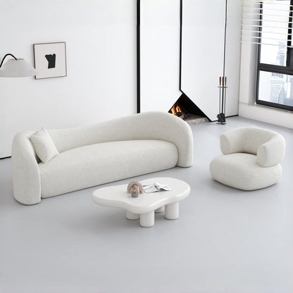 ABC HOME Sofa: Wood White Cloud