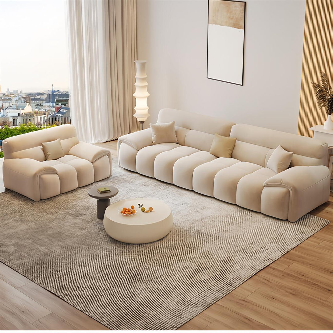 ABC Home Light Luxury Fabric Cloud Shaped Sofa set for Livingroom