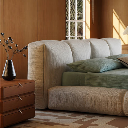 ABC HOME Linen Wood Beige Bed Collection