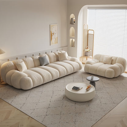 ABC HOME Wood Beige Cloud Sofa | Contemporary Style