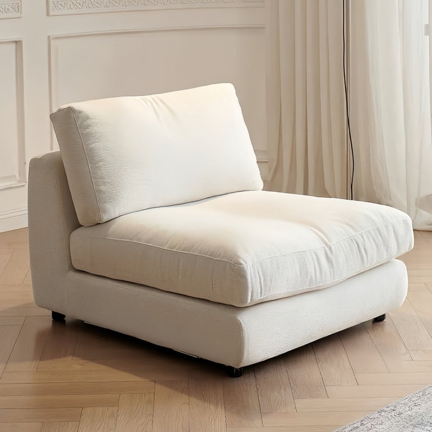 ABC HOME Sofa with Linen & Wood