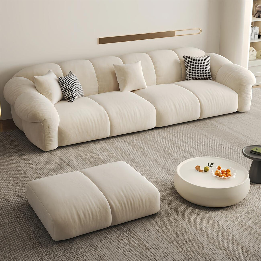 ABC Home Light Luxury Fabric Cloud Shaped Sofa set for Livingroom