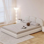 Load image into Gallery viewer, ABC Home Light Luxury Fleece Fabric Wrap Bed Frame for Bedroom Without Mattress
