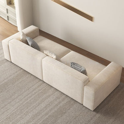 ABC HOME Sofa: Wood Beige Sectional