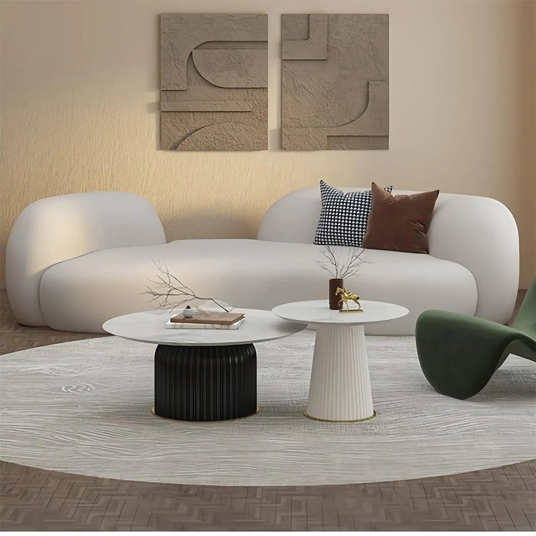 AAH Home Fleece Fabric Overstuffed Multifunction Arc-shaped Sofa set for Livingroom Office AAH HOME