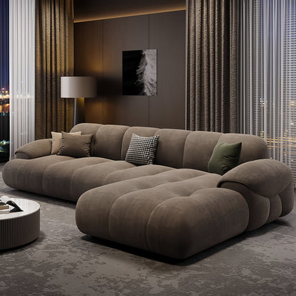 ABC HOME Sofa: Wood Beige Sectional