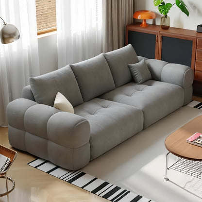ABC HOME Sofa: Wood Beige Cloud