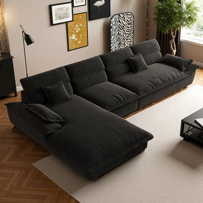 ABC HOME Wood White Sectional Sofa | Contemporary Style