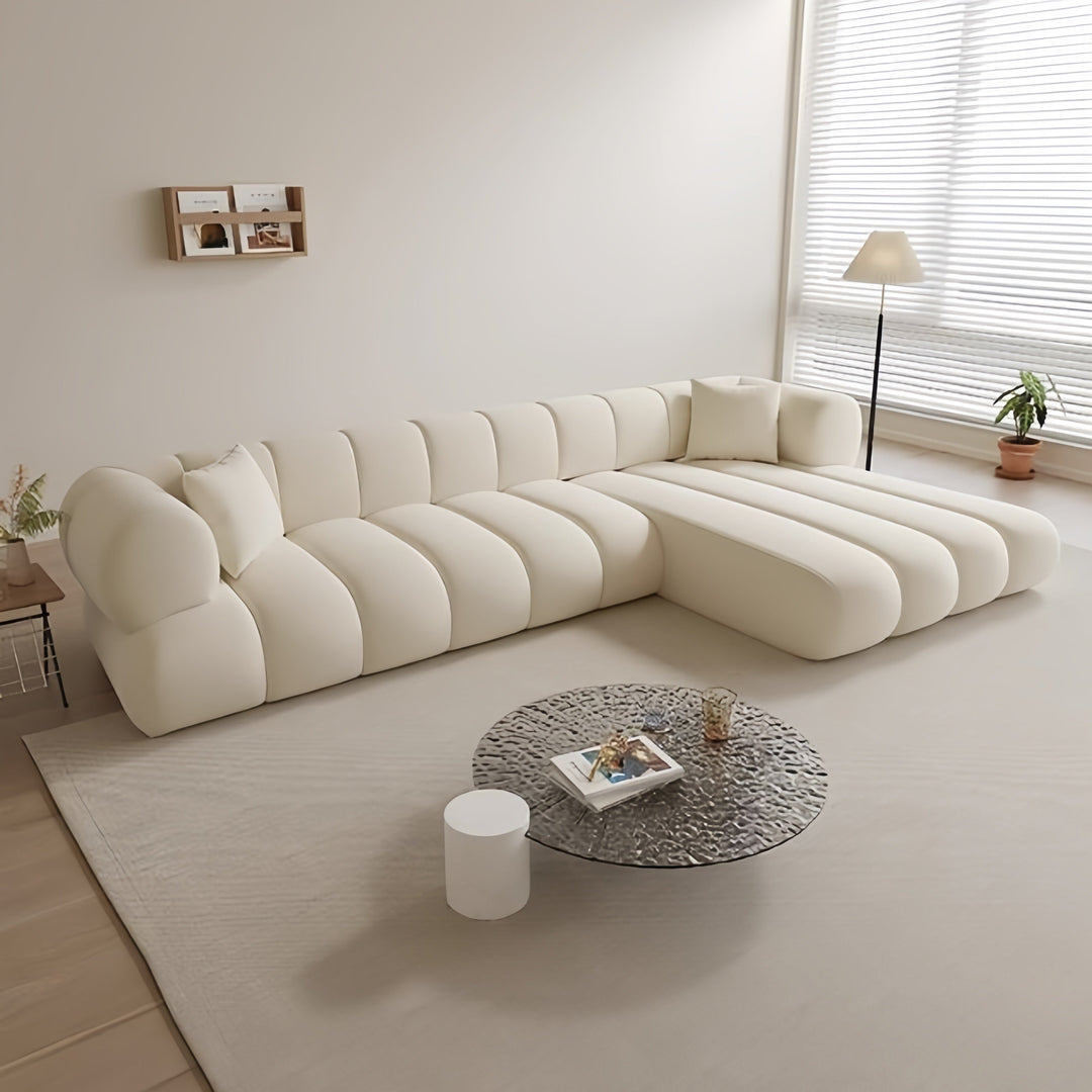 ABC Home Fleece Fabric Overstuffed Multifunction Sofa set for Livingroom Office