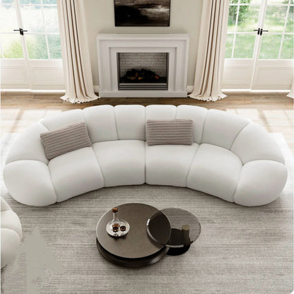 ABC HOME Sofa with Wood & White