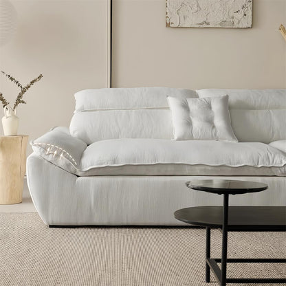 ABC Home Light Luxury Linen Cotton  Fabric Cloud Shaped Sofa set for Livingroom