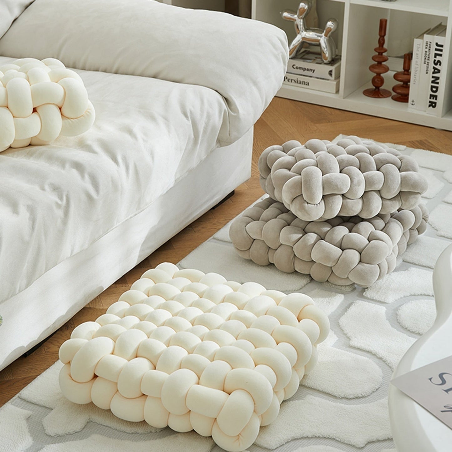 ABC HOME Chair: Velvet Cream Modern