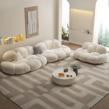 ABC HOME Wood Beige Cloud Sofa | Contemporary Style