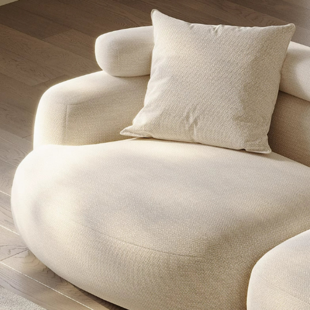 ABC Home Light Luxury Fabric Cloud Shaped Sofa set for Livingroom