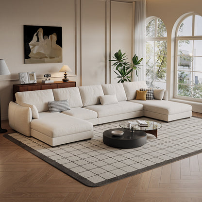 ABC HOME Sofa with Wood & White