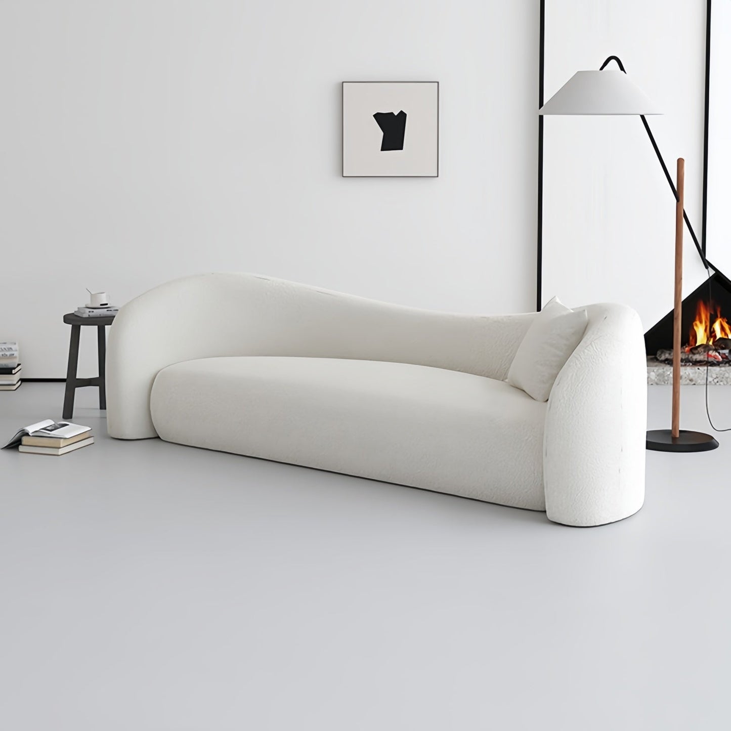 ABC HOME Sofa: Wood White Cloud