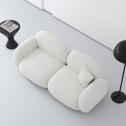 ABC HOME Sofa with Wood & White