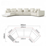 Load image into Gallery viewer, ABC Home Light Luxury Linen Cotton  Fabric Cloud Shaped Sofa set for Livingroom
