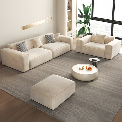 ABC HOME Sofa: Wood Beige Sectional